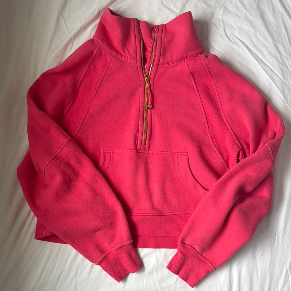 Lululemon cropped scuba glaze pink